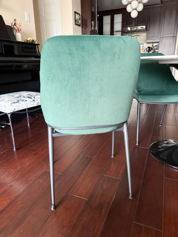 Set of 4 Green Velvet Dining Chairs (AllModern) - photo 2