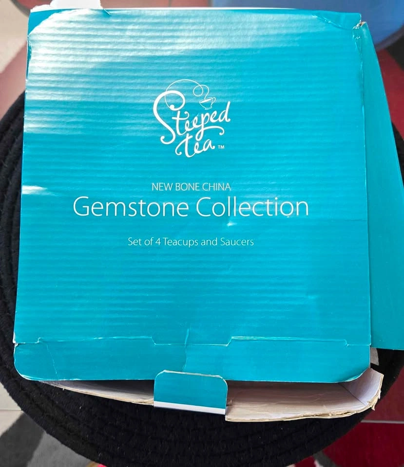 Steeped Tea New Bone China Gemstone Collection - Set of 4 - photo 2