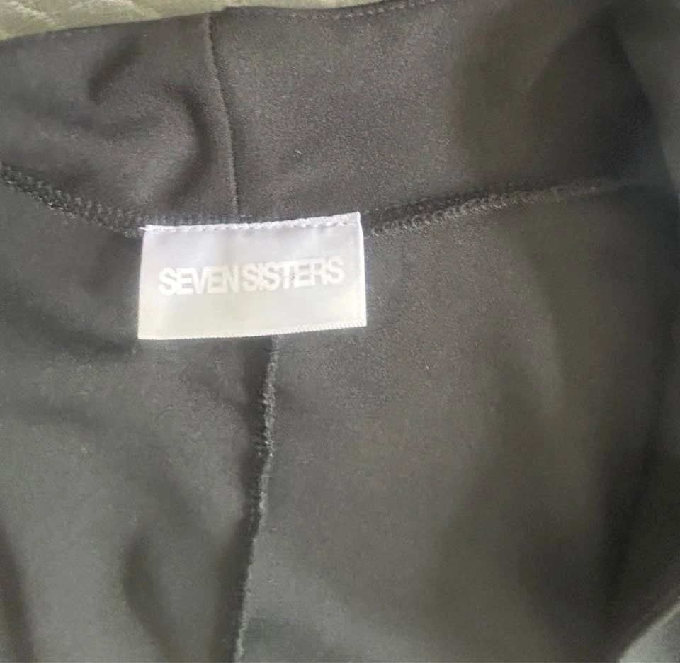 SEVEN SISTERS Black Open Front Ruched Sleeve Blazer - Small - photo 5