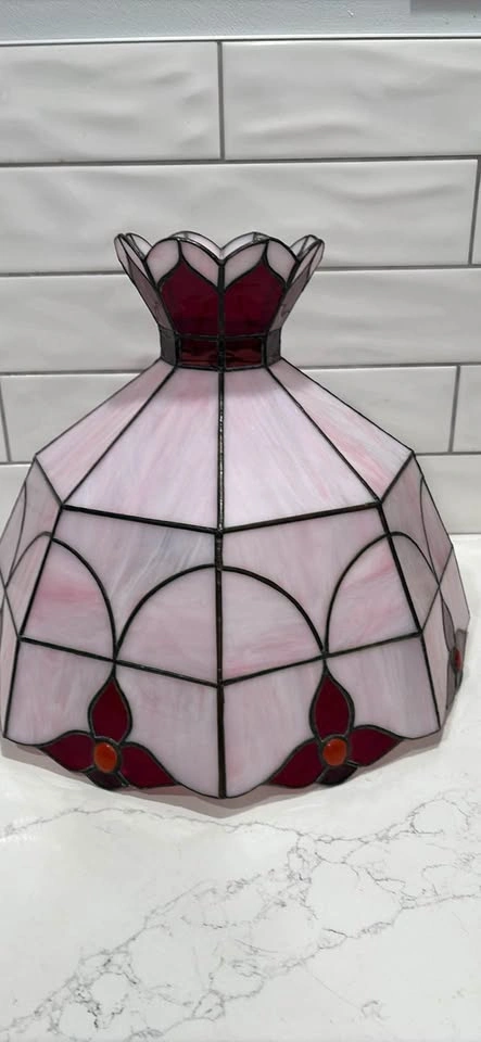 Beautiful 14” high stained glass lampshade - photo 2