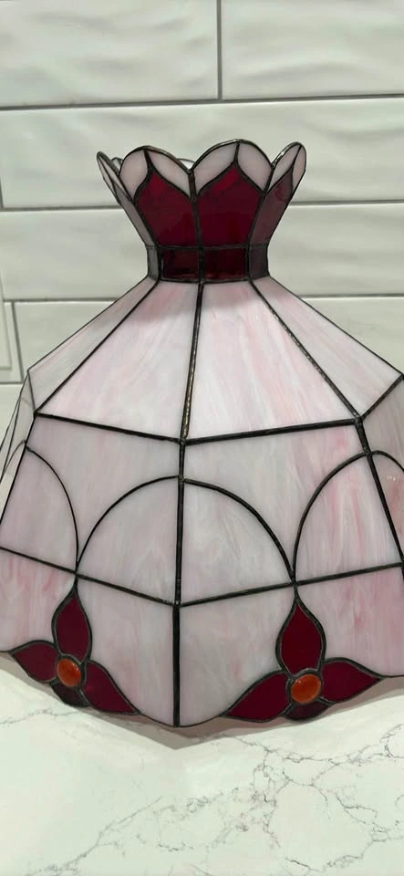 Beautiful 14” high stained glass lampshade - photo 5