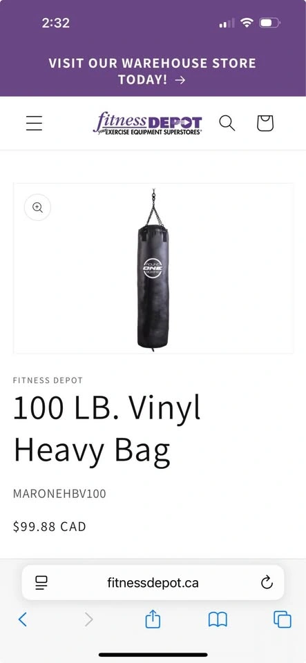 ‘Round One’ Boxing Bag - NEW - photo 2