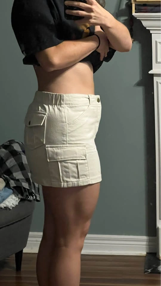 Off-White Denim Cargo Mini Skirt - photo 2