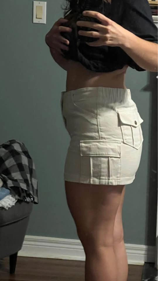 Off-White Denim Cargo Mini Skirt - photo 3
