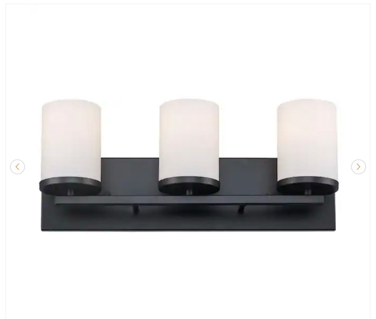 Cornerstone 20 in. 3-Light Black Bathroom Vanity Light Fixture - - photo 2