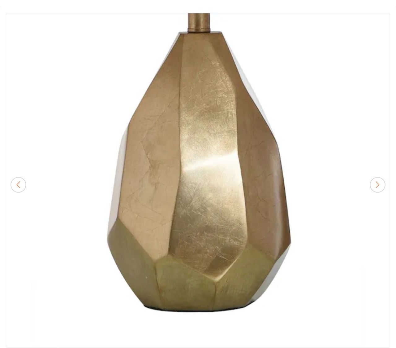 25 in. Gold Table Lamp with Brussels Off White Fabric Shade - photo 3