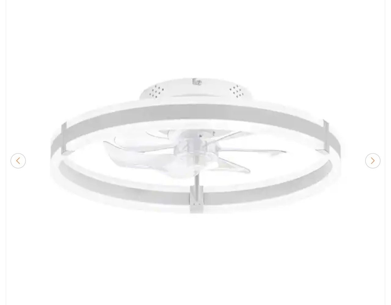 20 in. White Indoor Dimmable LED Fandelier Ceiling Fan - New - photo 3