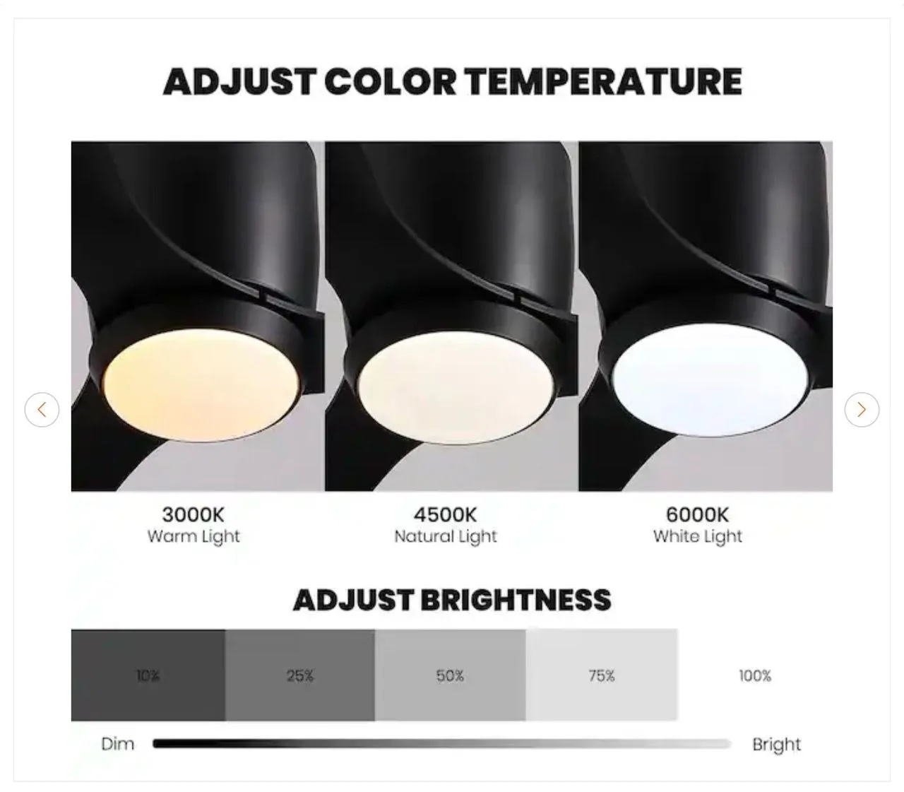 42 in. Smart Indoor Black Low Profile 3 Blades Ceiling Fan - photo 5