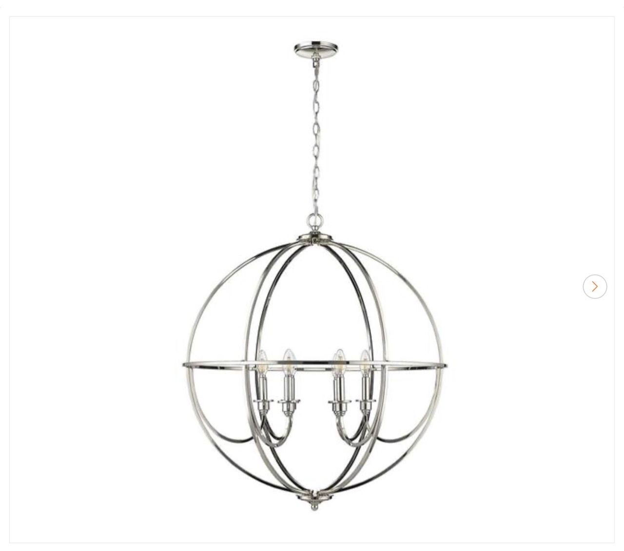 Millennium Lighting Artemis 30 in. 6-Light Polished Nickel Chand