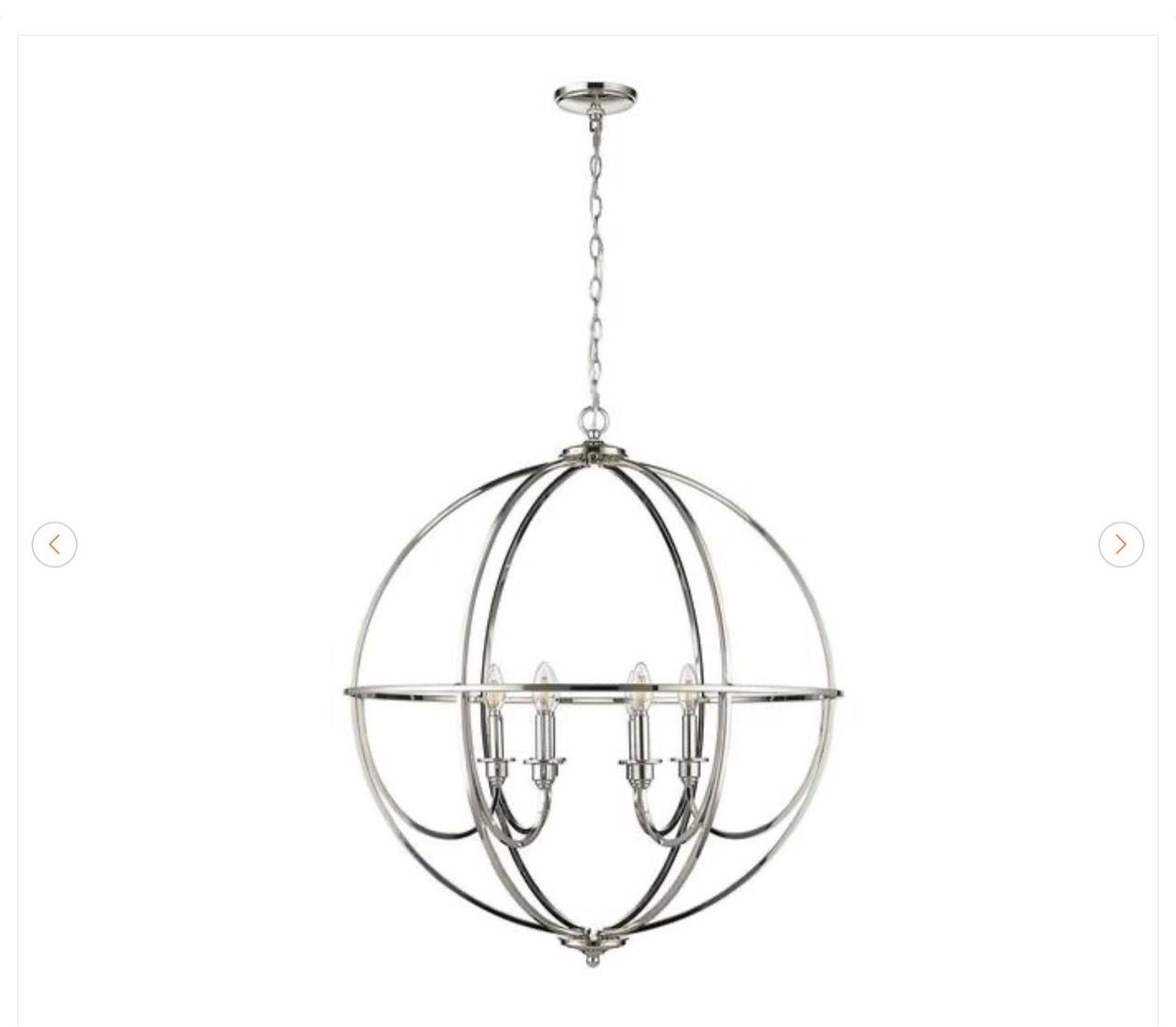 Millennium Lighting Artemis 30 in. 6-Light Polished Nickel Chand - photo 2