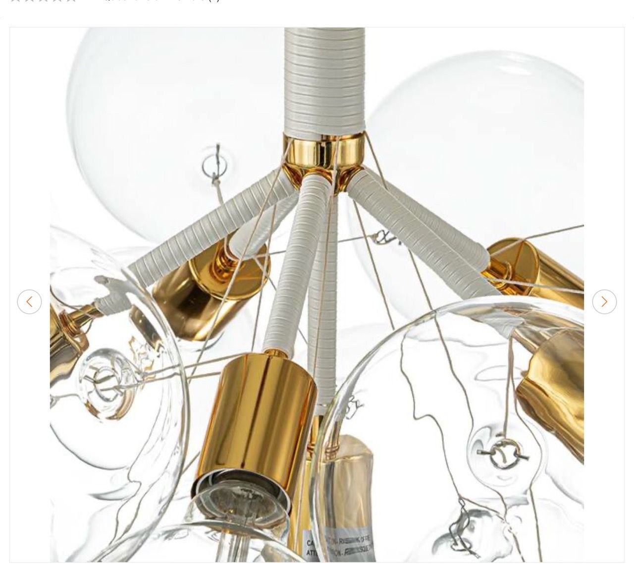 Alma 6 Light Gold Semi Flush Chandelier LED Ceiling Light - photo 4