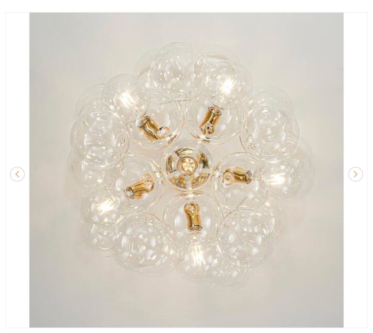 Alma 6 Light Gold Semi Flush Chandelier LED Ceiling Light - photo 5
