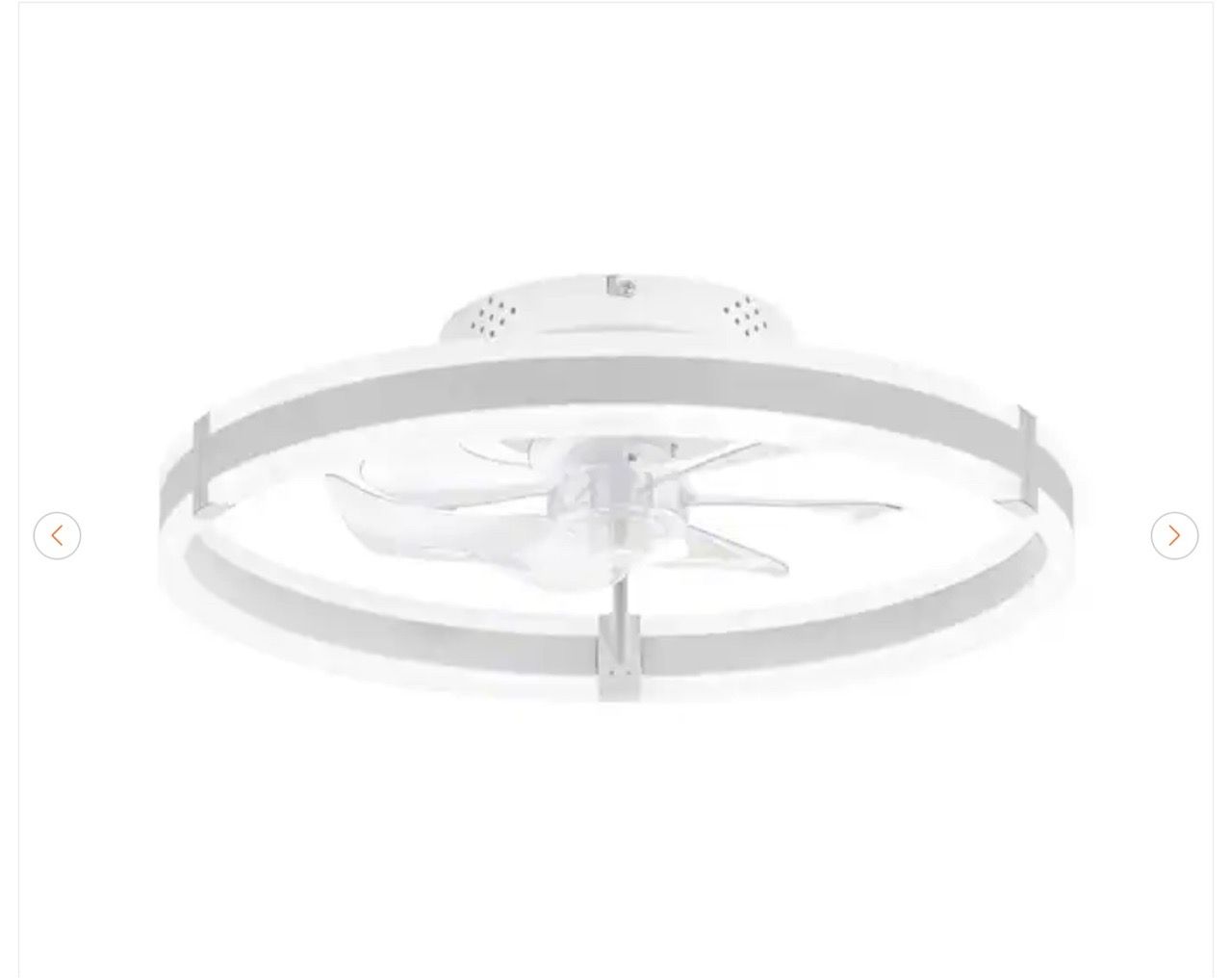 20 in. White LED Fandelier Modern Flush Mount Ceiling Fan - photo 3