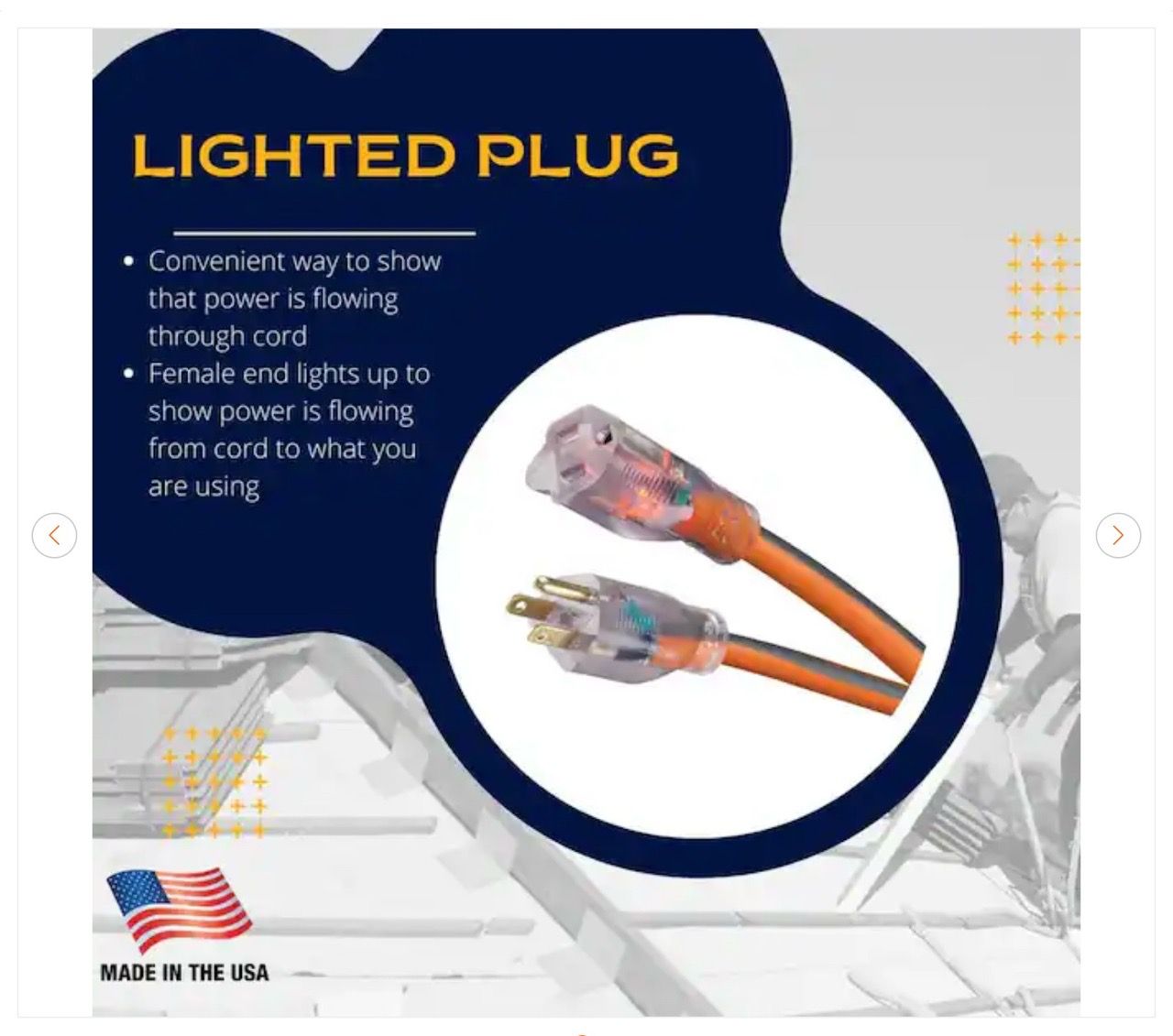 RIDGID 50 ft. 10/3 Heavy Duty Indoor/Outdoor Extension Cord - photo 5