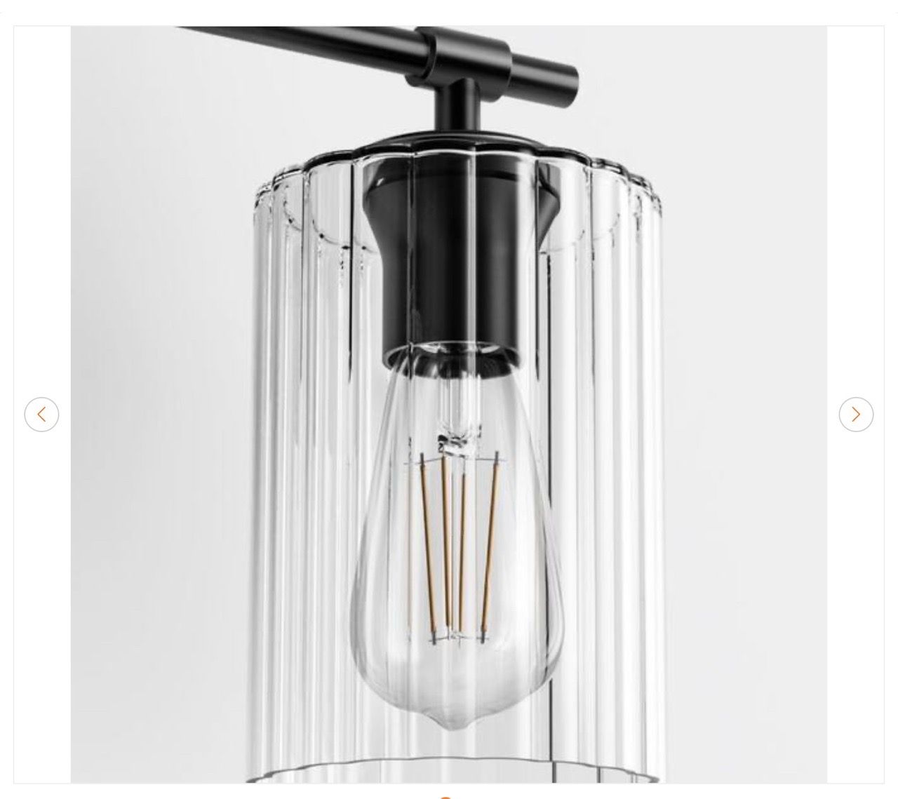 24 in. 3-Light Black Vanity Light with White Cylinder Glass Shad - photo 5