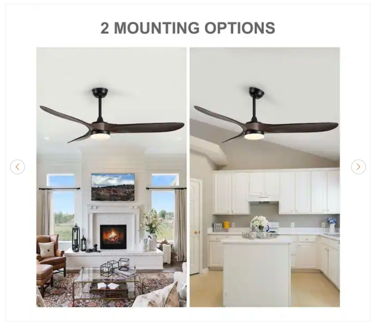 60 in. Indoor/Outdoor Modern Black LED Ceiling Fan - New - photo 2