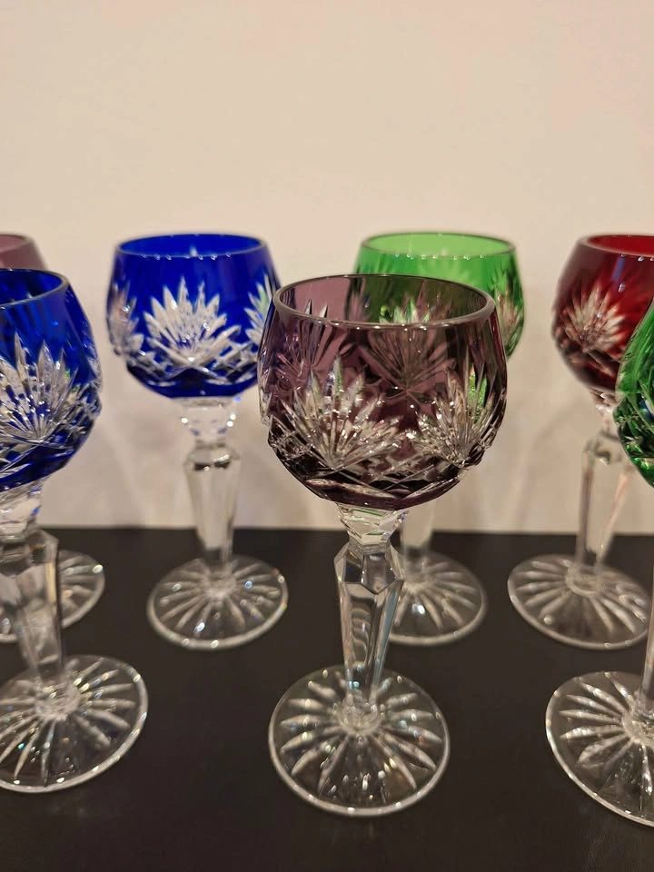 Set of 7 Vintage Nachtmann Cut to Clear Crystal 5" Cordial Glass - photo 4