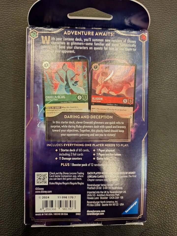 SEALED Disney Lorcana The First Chapter TCG Starter Deck - photo 2