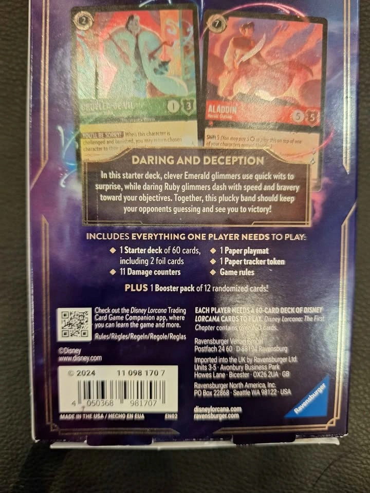 SEALED Disney Lorcana The First Chapter TCG Starter Deck - photo 4