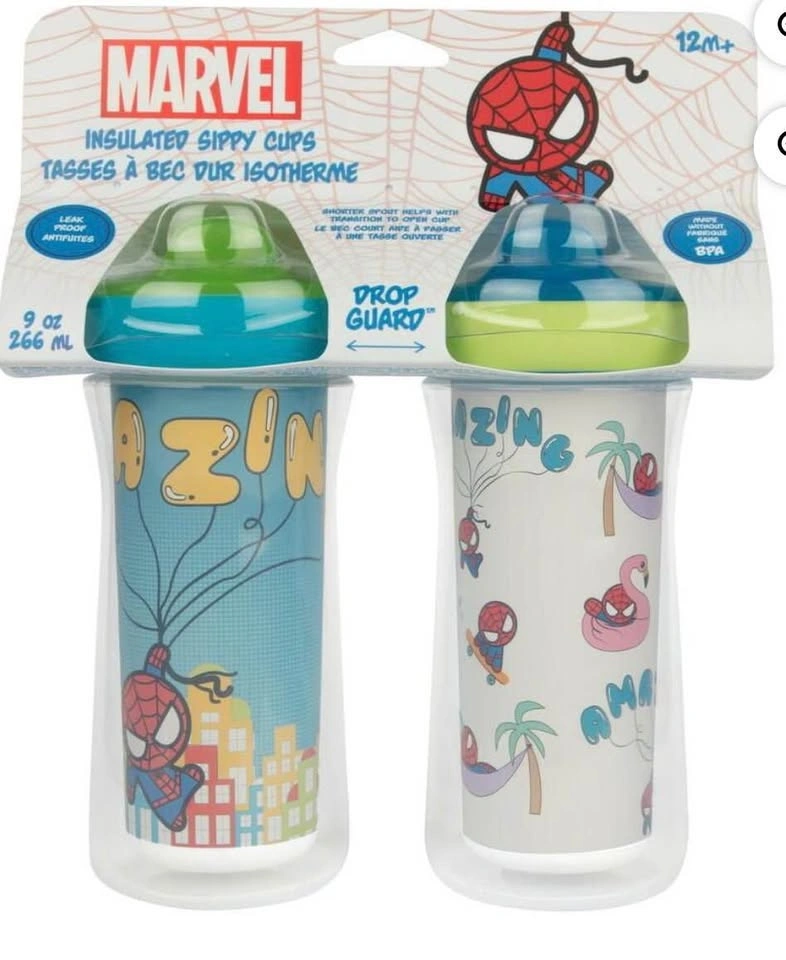 Marvel Spider-Man Insulated Sippy Cups - $10 each pack