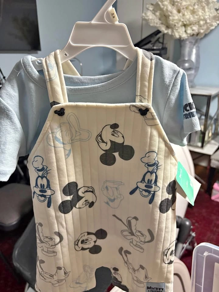 Disney Mickey & Friends 2-Piece Overall Set Size 24M