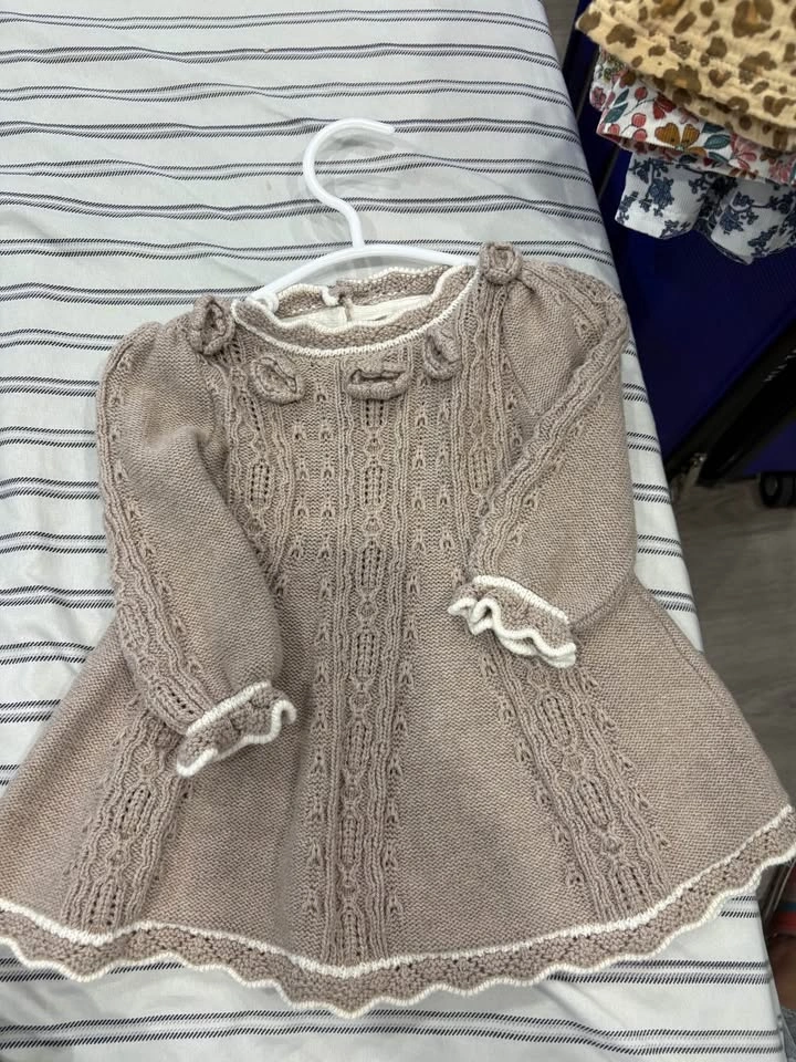 Baby Girl Floral and Knit Dress Bundle - photo 4