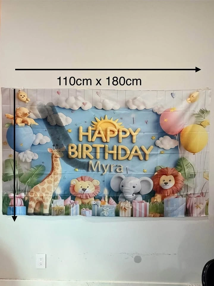 Animal theme Birthday Banner