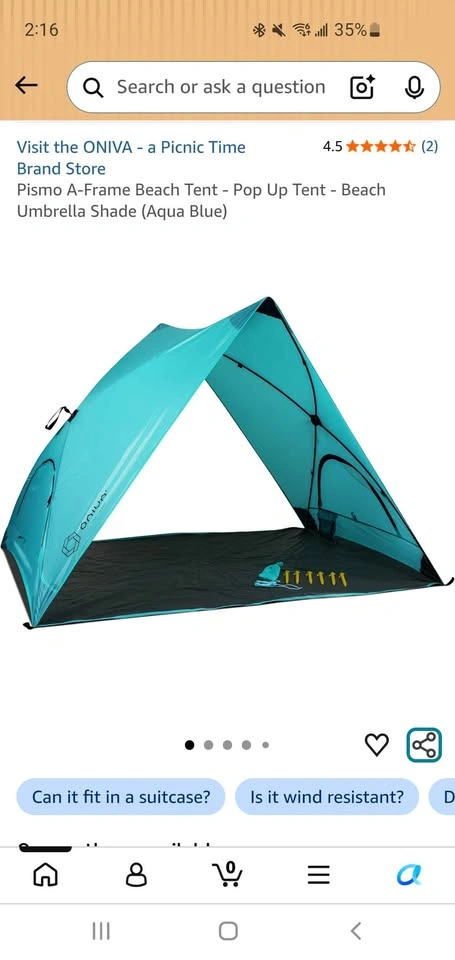 Beach tent yellow, oniva brand - photo 2