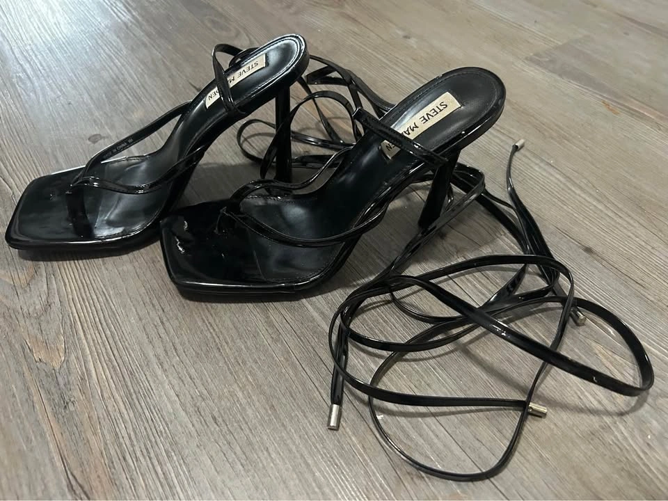 Steve Madden Size 9 Strappy Square-Toe Heels - photo 4