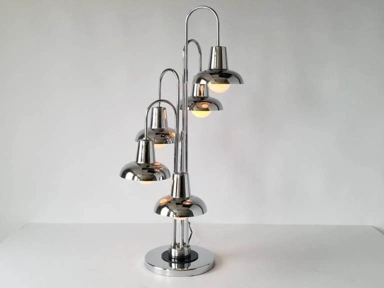 Antique 70s Chrome Lamp beautiful & elegant for collection - photo 2