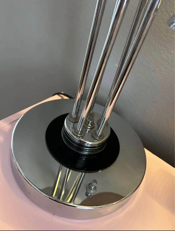 Antique 70s Chrome Lamp beautiful & elegant for collection - photo 5
