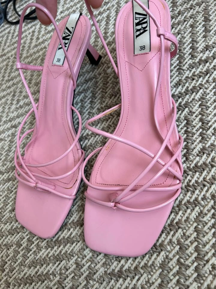 Zara Kitten Heels Pink Size 7-7.5 / 38 - photo 2