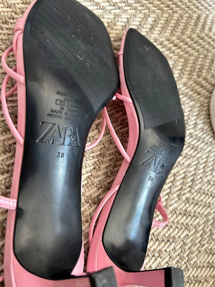 Zara Kitten Heels Pink Size 7-7.5 / 38 - photo 3