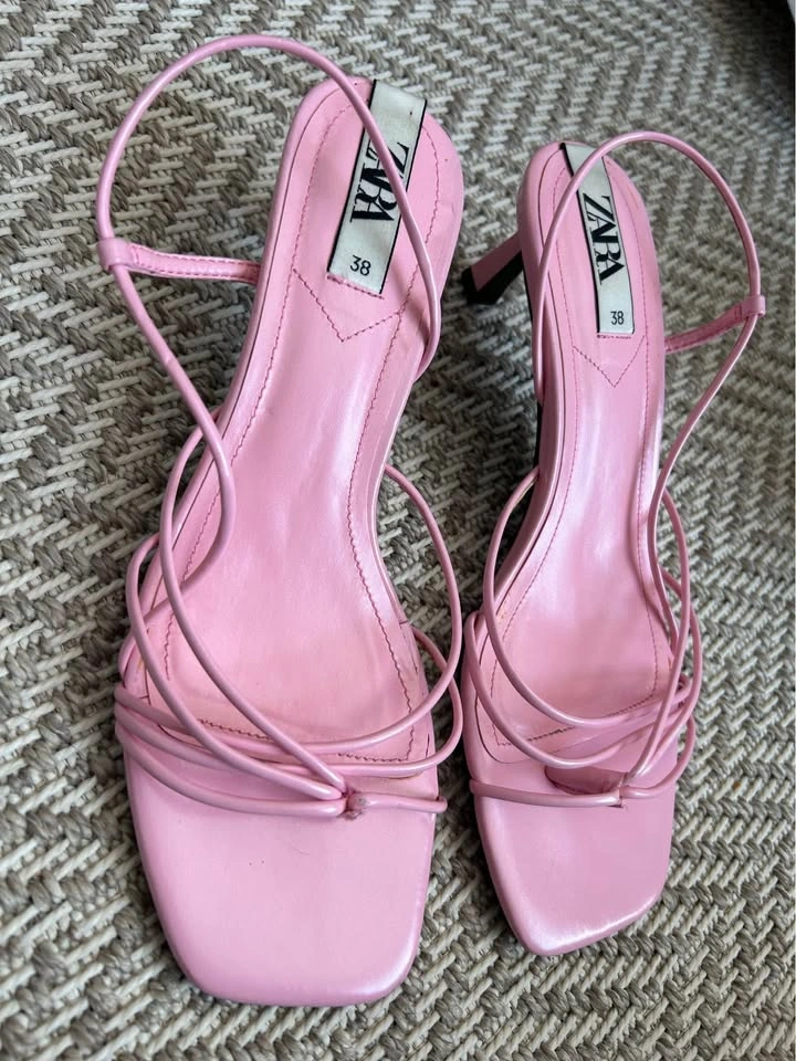 Zara Kitten Heels Pink Size 7-7.5 / 38 - photo 4