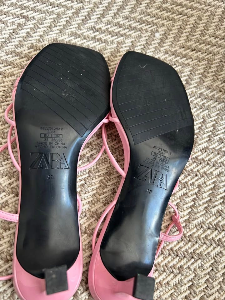 Zara Kitten Heels Pink Size 7-7.5 / 38 - photo 5