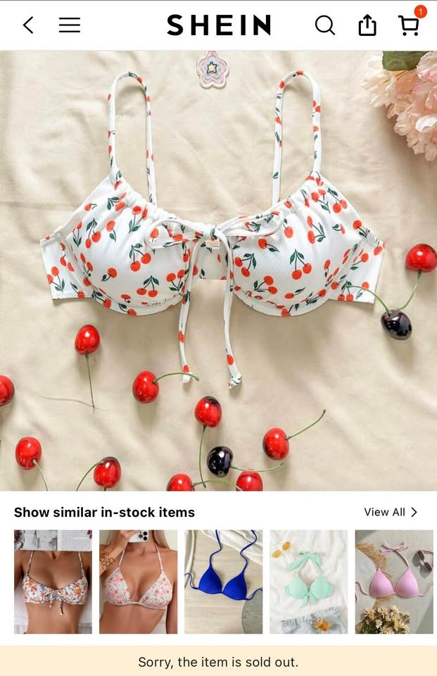 Cherry Bikini Top - photo 2