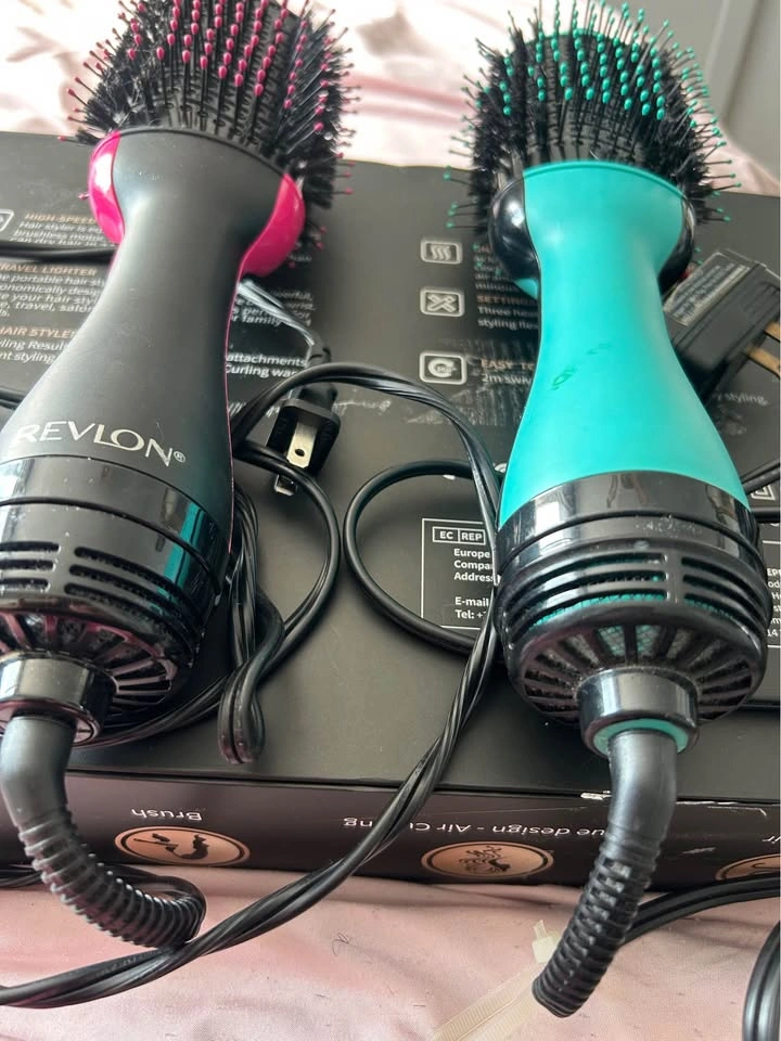 Brush Dryer Adjustable Heat Settings Electric Hair Tool x2 - photo 2