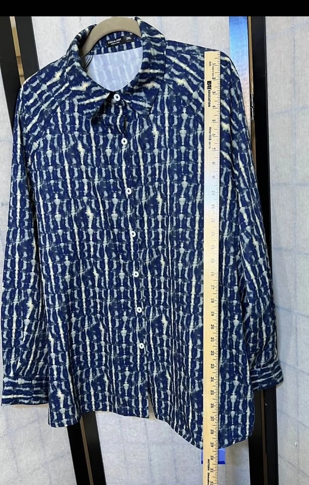 Ensemble co ord set blue top and pants 0XL - photo 4
