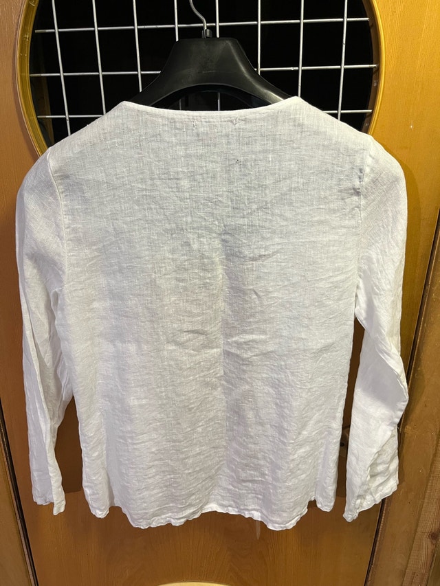 Lungo L'Arno Linen Cardigan. White. Medium - photo 3
