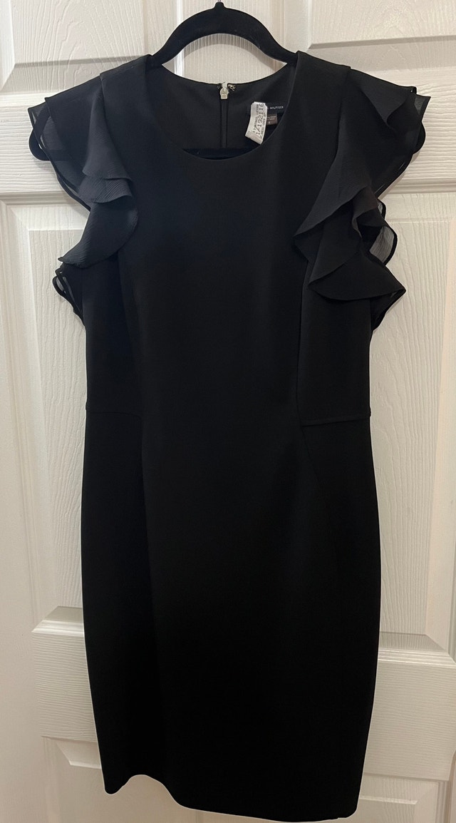 Tommy Hilfiger Black Ruffle Dress. Size: 8