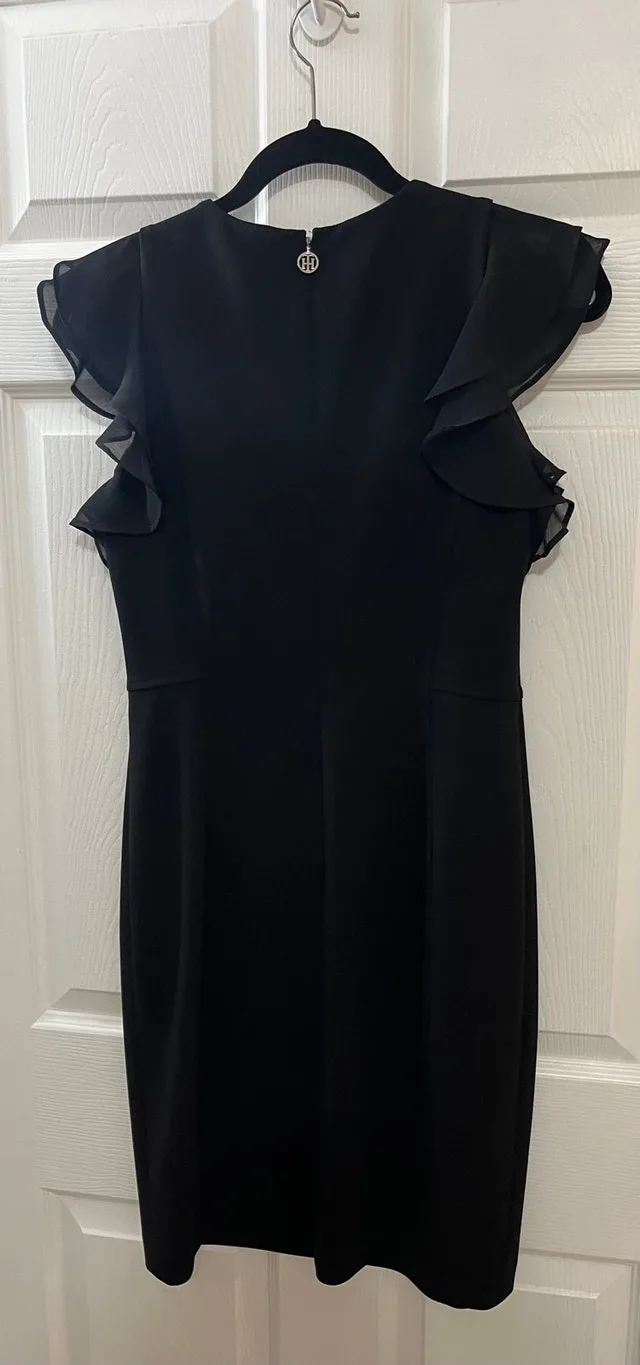 Tommy Hilfiger Black Ruffle Dress. Size: 8 - photo 2