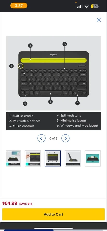 Bluetooth Keyboard for Phone, iPad, or Other Devices - photo 4