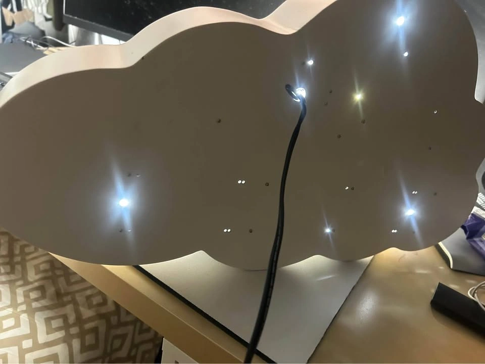 Metal white cloud light - photo 5