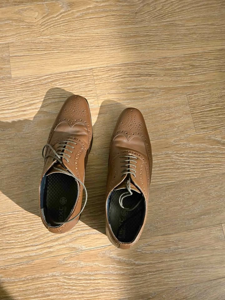 Next Men's Tan Leather Brogues [size 7.5 US]