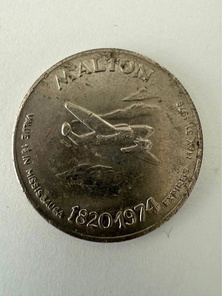1974 City of Mississauga Malton Commemorative Trade Dollar