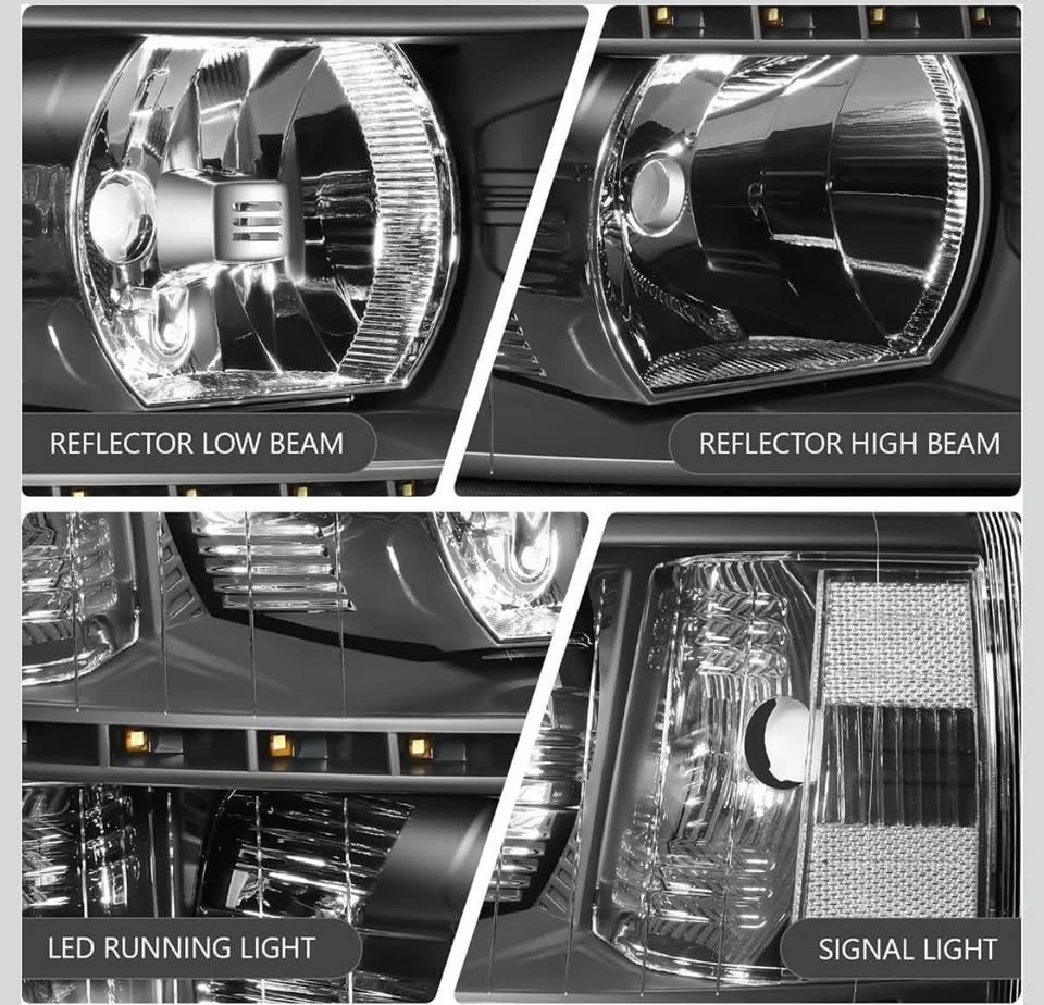 Pair LED DRL Headlights for 07-13 Chevy Silverado 1500/2500/3500 - photo 4