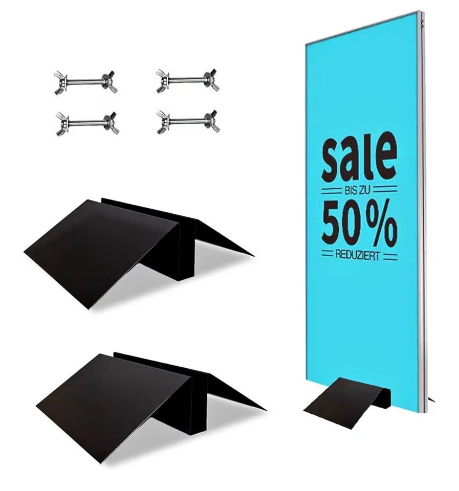 2 Pack Metal Floor Sign Holder Stand for A-Frame Signs