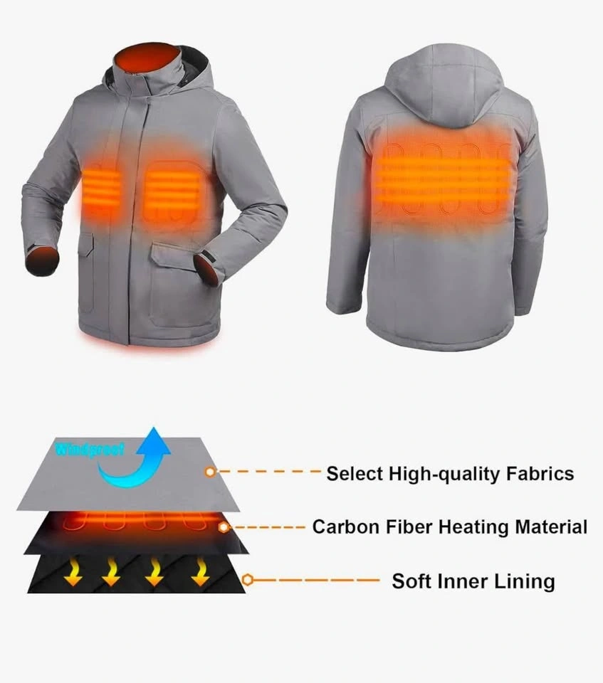 Heated Hooded Jacket with Battery and Charger (Unisex) - photo 2