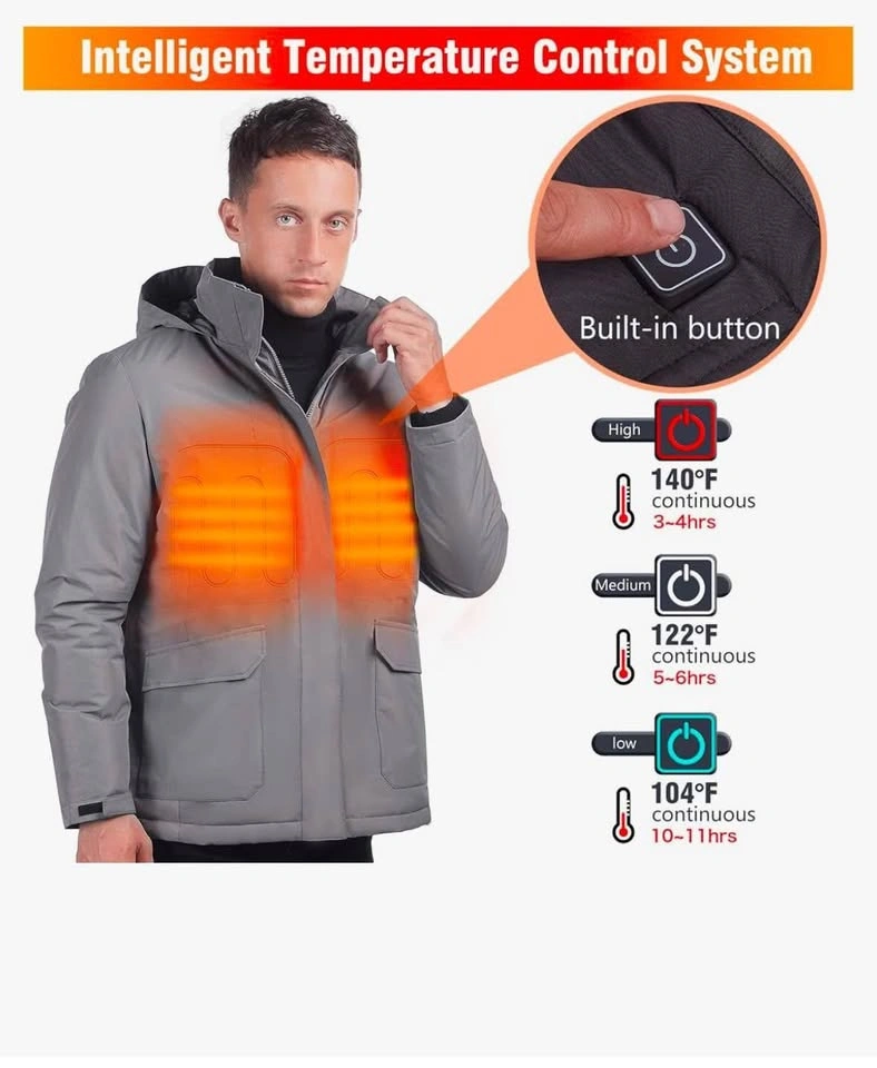 Heated Hooded Jacket with Battery and Charger (Unisex) - photo 3