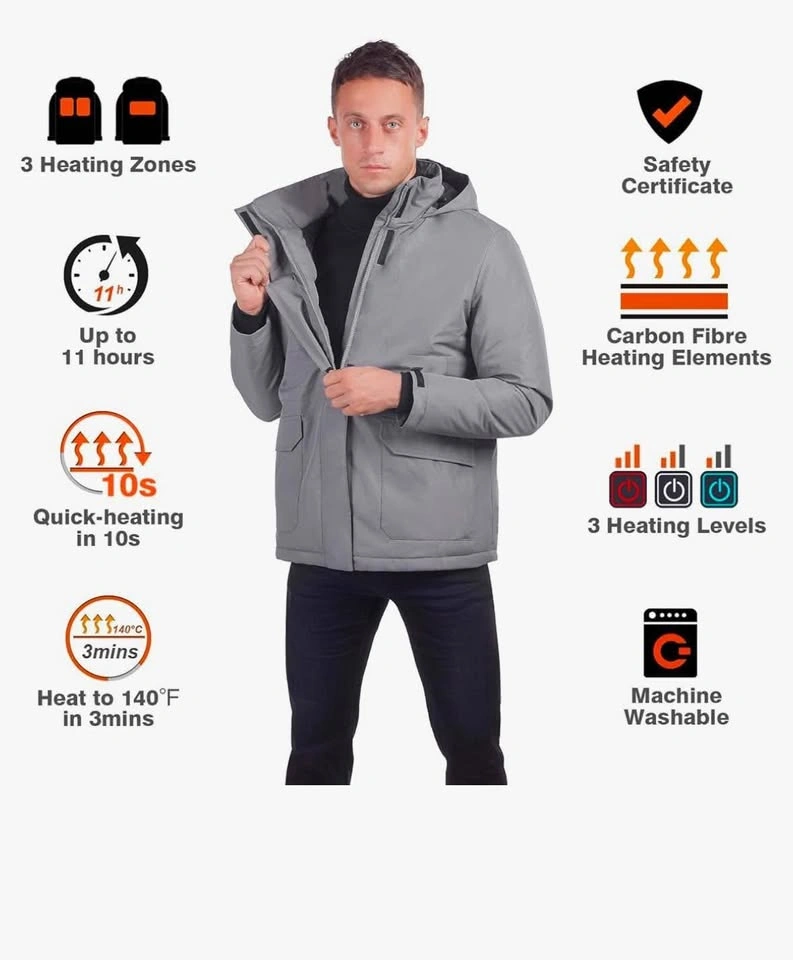 Heated Hooded Jacket with Battery and Charger (Unisex) - photo 4